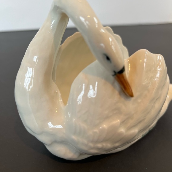 RARE Czech Pottery Swan Trinket Dish - Picture 5 of 13